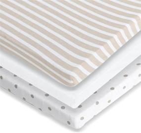 img 2 attached to ORGANICKID Organic Cotton Bassinet Sheets - GOTS Certified, Non-Distracting Design, Pack of 3