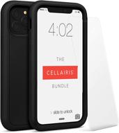 📱 black cellairis bundle: case and tempered-glass screen protector for iphone 11 pro logo