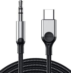 img 4 attached to Type C to 3.5mm Audio Aux Jack Cable [4ft], ZOOAUX Adapter for iPad Pro 2018 Samsung Galaxy S21 S20 Ultra Note20 10+ Google Pixel 3 2XL Oneplus Huawei HTC-Grey