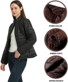 img 1 attached to SUNDAY ROSE Lightweight Packable Puffer Jacket for Women - Down Alternative Coats