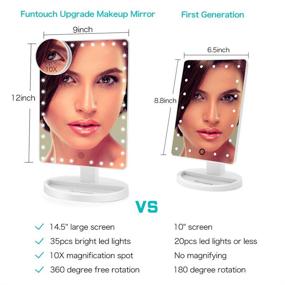img 3 attached to 💄 X-Large Model Lighted Vanity Makeup Mirror with 35 LED Lights and 10X Magnification - Funtouch"