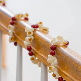 img 3 attached to 🍿 Ornativity Popcorn Cranberry Wooden Garland – Realistic Popcorn & Rustic Red Wood Bead Christmas Tree Decoration Strand