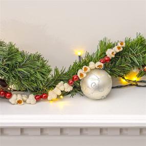 img 1 attached to 🍿 Ornativity Popcorn Cranberry Wooden Garland – Realistic Popcorn & Rustic Red Wood Bead Christmas Tree Decoration Strand