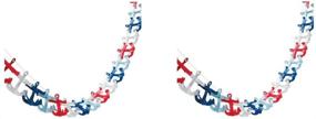 img 1 attached to Pack of 2 Nautical Anchor Garlands