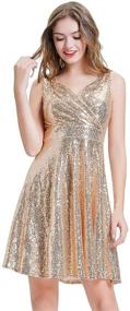 img 4 attached to Womens Sequin Night Party Dress Women's Clothing in Dresses