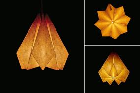 img 2 attached to 🍦 Vanilla Bliss Single Pack Light Peach Brownfolds Paper Origami Lamp Shade