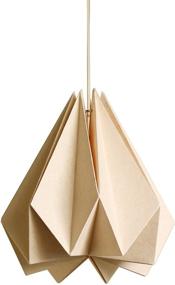 img 4 attached to 🍦 Vanilla Bliss Single Pack Light Peach Brownfolds Paper Origami Lamp Shade