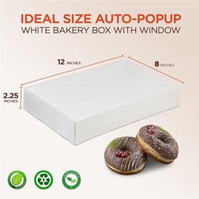 img 3 attached to 📦 25-pack of White Bakery Boxes in 12X8X2 Size: Ideal for Bakers and Food Businesses