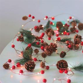 img 4 attached to JASHIKA Christmas Pinecone Garlands Artificial