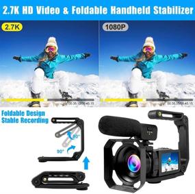 img 3 attached to Vlogging Camcorder Foldable Handheld Stabilizer