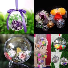 img 1 attached to 🎄 10Pcs 80mm Clear Fillable Plastic Ball Ornament - DIY Craft Transparent Xmas Decor for Holiday Wedding Party - Fillable Bauble Christmas Ornament Xmas Ball Ornaments for Décor