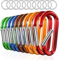 🔑 sprookber 3" carabiner clip keychain - strong d ring caribeaner clip set for bags/buckles - pack of 10 логотип