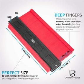 img 3 attached to 📏 10-Inch Widen Contour Gauge - Red Plastic Profile Duplicator for Precise Shape Replication and Easy Wood Cutting, Perfect Fit Wood Template Measuring Tool