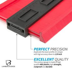 img 2 attached to 📏 10-Inch Widen Contour Gauge - Red Plastic Profile Duplicator for Precise Shape Replication and Easy Wood Cutting, Perfect Fit Wood Template Measuring Tool