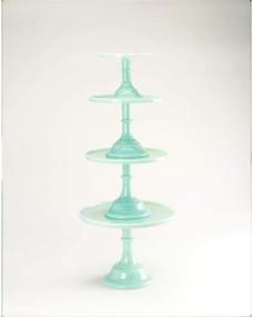 img 1 attached to Mosser Jadeite Cake Stand 24012J