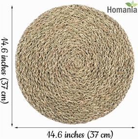 img 3 attached to Enhance Your Dining Experience with our Natural Seagrass Placemats Farmhouse Charger: Durable, Eco-Friendly, and Stylish