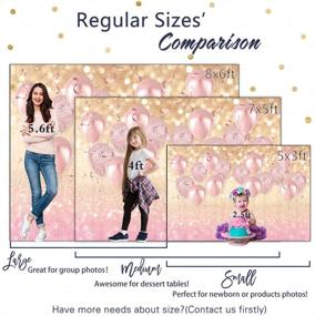 img 1 attached to 🌸 Allenjoy Soft Fabric Rose Gold Party Decorations, Pink Balloon Glitter Bokeh Photo Backdrop for Birthday, Baby & Bridal Shower, Bachelorette Parties – Durable Photography Background, Studio Props