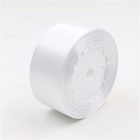 img 1 attached to 🎁 AKOAK 2-Inch White Satin Ribbon – Ideal for Wedding & Gift Wrapping | 25 Yards