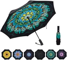 img 4 attached to 🌂 VIWINVELA Inverted Umbrella: Innovative Folding Design for Windproof Protection