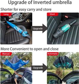 img 1 attached to 🌂 VIWINVELA Inverted Umbrella: Innovative Folding Design for Windproof Protection