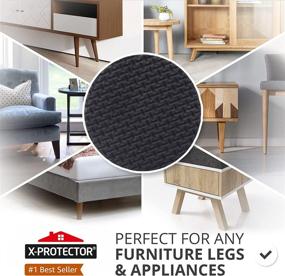 img 3 attached to 🛋️ X-PROTECTOR NON SLIP FURNITURE PADS - Premium 36 pcs 1" Furniture Grippers - Best Self-Adhesive Rubber Feet for Furniture - Ideal Non-Skid Furniture Pad Floor Protectors