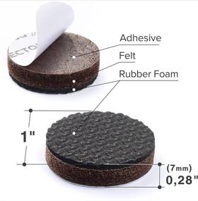 img 2 attached to 🛋️ X-PROTECTOR NON SLIP FURNITURE PADS - Premium 36 pcs 1" Furniture Grippers - Best Self-Adhesive Rubber Feet for Furniture - Ideal Non-Skid Furniture Pad Floor Protectors