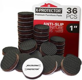 img 4 attached to 🛋️ X-PROTECTOR NON SLIP FURNITURE PADS - Premium 36 pcs 1" Furniture Grippers - Best Self-Adhesive Rubber Feet for Furniture - Ideal Non-Skid Furniture Pad Floor Protectors