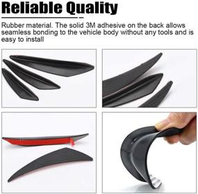 img 2 attached to 🚗 PQYRACING 6PCS Car Front Bumper Lip Splitter Fins Body Spoiler Kit Auto Bumper Stickers Decoration Accessories Compatible with Audi BMW - Enhance Your Vehicle's Style and Aerodynamics