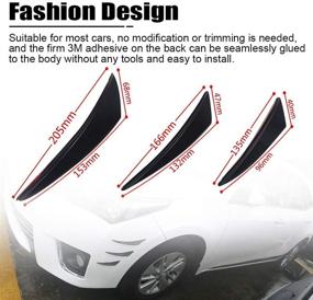 img 1 attached to 🚗 PQYRACING 6PCS Car Front Bumper Lip Splitter Fins Body Spoiler Kit Auto Bumper Stickers Decoration Accessories Compatible with Audi BMW - Enhance Your Vehicle's Style and Aerodynamics