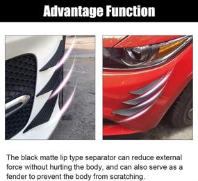 img 3 attached to 🚗 PQYRACING 6PCS Car Front Bumper Lip Splitter Fins Body Spoiler Kit Auto Bumper Stickers Decoration Accessories Compatible with Audi BMW - Enhance Your Vehicle's Style and Aerodynamics