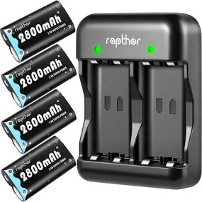 img 4 attached to 🔋 Rapthor Xbox One/X/XS Controller Battery Pack & Charger - 2800mAh Rechargeable Batteries Kit (4 Batteries + 1 Charger)
