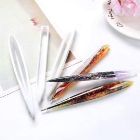 img 1 attached to 🔮 Premium DIY Resin Casting Molds with Refills: 3Pcs Ballpoint Pen & 30Pcs Refills Set for Resin Jewelry Making and Crafts