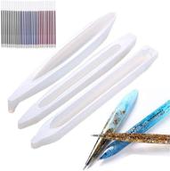🔮 premium diy resin casting molds with refills: 3pcs ballpoint pen & 30pcs refills set for resin jewelry making and crafts logo