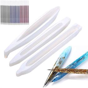 img 4 attached to 🔮 Premium DIY Resin Casting Molds with Refills: 3Pcs Ballpoint Pen & 30Pcs Refills Set for Resin Jewelry Making and Crafts
