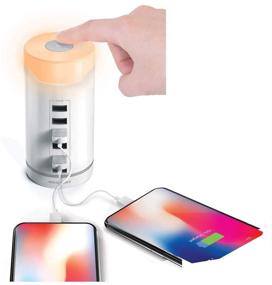 img 3 attached to 🔌 Multi-Port USB Charger with Touch Sensor Nightlight and Smart Identification - Merkury Innovations Universal Charging Station for Phones, Tablets, Kindle, and More