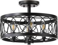 🔦 jonathan y jyl9040a sylvain 15.5&#34; metal led semi-flush mount in oil rubbed bronze finish - modern, classic, and versatile design with dimmable 2700k cozy warm light for kitchen, hallway, bathroom, stairwell логотип