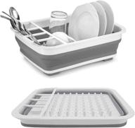 🧼 portable collapsible dish drying rack and organizer for kitchen counters, rvs, and campers логотип