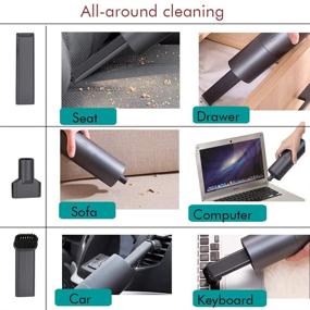 img 1 attached to 🧹 Compact 2-in-1 Handheld Vacuum/Blower Cleaner: Portable Cordless Vacuum with Strong Suction - Ideal for Home, Office, and Car Cleaning