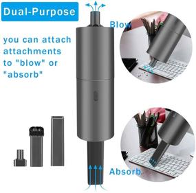 img 3 attached to 🧹 Compact 2-in-1 Handheld Vacuum/Blower Cleaner: Portable Cordless Vacuum with Strong Suction - Ideal for Home, Office, and Car Cleaning