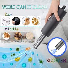 img 4 attached to 🧹 Compact 2-in-1 Handheld Vacuum/Blower Cleaner: Portable Cordless Vacuum with Strong Suction - Ideal for Home, Office, and Car Cleaning