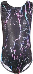 img 3 attached to TFJH E Girls' Sparkle Gymnastics Leotard - Athletic Activewear One-piece