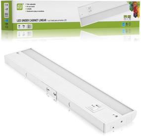 img 4 attached to 🌟 ASD LED Under Cabinet Lighting, 18 Inch, Dimmable, Hardwired or Plug-in Installation, 3 Color Temperature Selectable - 2700K/3000K/4000K, Linkable Kitchen Lights, 8W, ETL & Energy Star, White Finish - Enhanced SEO