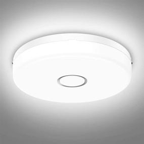 img 4 attached to Onforu 18W Flush Mount LED Ceiling Light: Surface Mounted Fixture for Bedroom, Kitchen, and Utility Room, 5000K, 1600lm, IP54 Waterproof