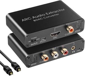 img 4 attached to 🔊 HDMI ARC аудио извлекатель 192KHz ЦАП конвертер с несколькими вариантами аудиовыхода - Идеальный адаптер аудио ARC для телевизора