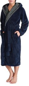 img 4 attached to David Archy Hooded Velveteen Bathrobe Men's Clothing