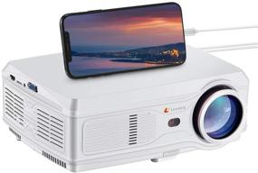 img 4 attached to 📽️ Lexsong HD Video Projector: High-Definition 1920×1080P Native Resolution, 300" Display, 6000 Lumens – Ideal for Home, Outdoor & Company Use. Compatible with TV Stick, Phone, PS4, HDMI, VGA, TF and USB.