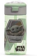 🌟 zak designs star wars the mandalorian durable plastic water bottle: the child, 18oz, 1pc – perfect outdoor sports companion! logo