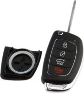 🔑 keyless entry remote case shell | compatible with hyundai santa fe (2013-2019) key fob logo