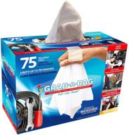 🧽 grab.a.rag: multi use cleaning rags 75 count - super absorbent edgeless white rags, washable & versatile logo