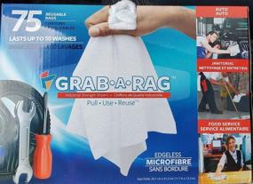 img 1 attached to 🧽 GRAB.A.RAG: Multi Use Cleaning Rags 75 Count - Super Absorbent Edgeless White Rags, Washable & Versatile